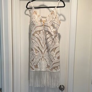 Elegant Cream Lace Dress